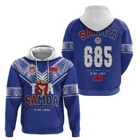 Toa Samoa Rugby Zip Hoodie Six Eight Five to The World