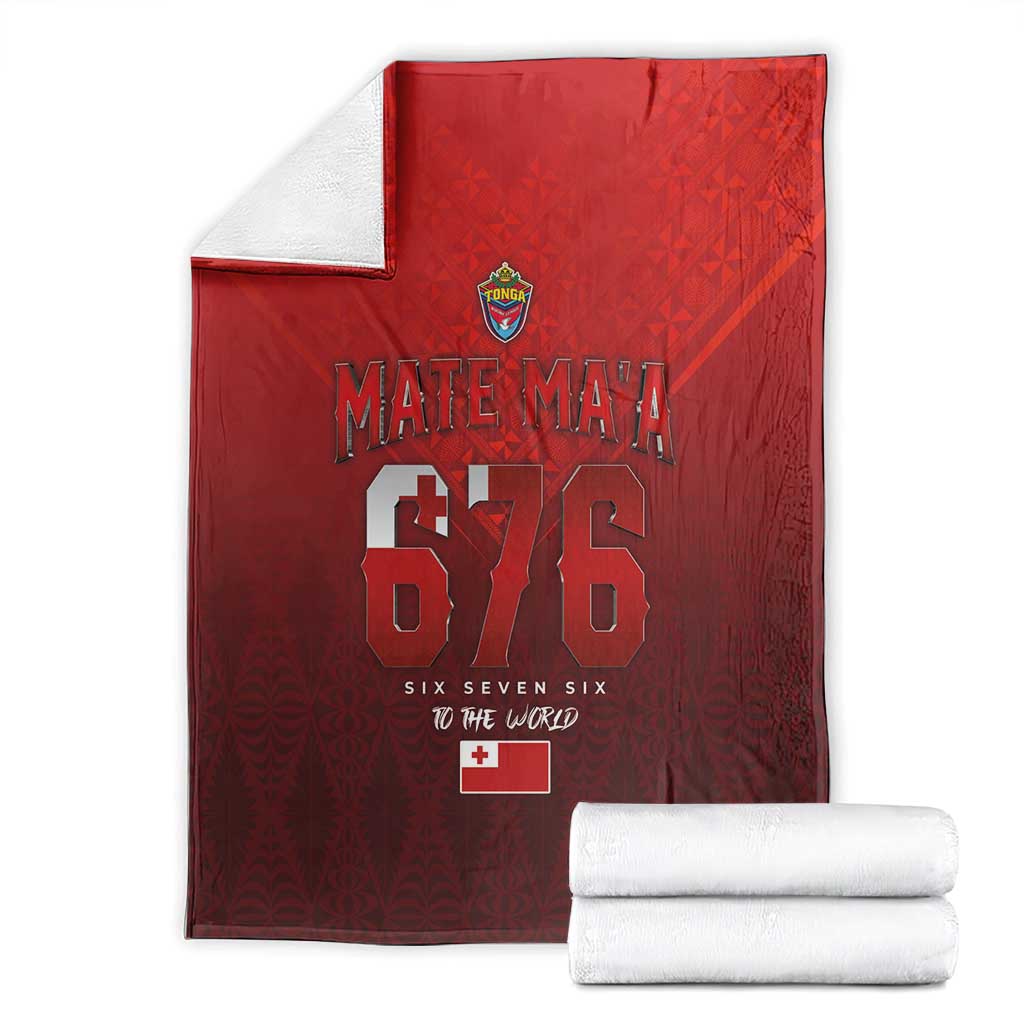 Mate Ma'a Tonga Rugby Blanket Six Seven Six to The World