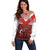 Mate Ma'a Tonga Rugby Off Shoulder Sweater Six Seven Six to The World