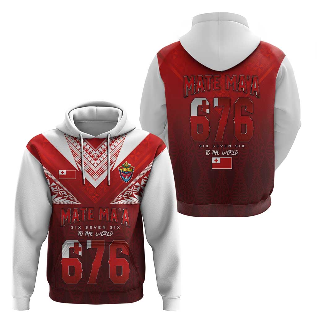 Mate Ma'a Tonga Rugby Zip Hoodie Six Seven Six to The World