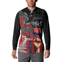 Aotearoa and Samoa Toitu Te Tiriti Button Sweatshirt Honour the Treaty - Te Tiriti Is Us