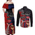 Aotearoa and Samoa Toitu Te Tiriti Couples Matching Off Shoulder Maxi Dress and Long Sleeve Button Shirt Honour the Treaty - Te Tiriti Is Us