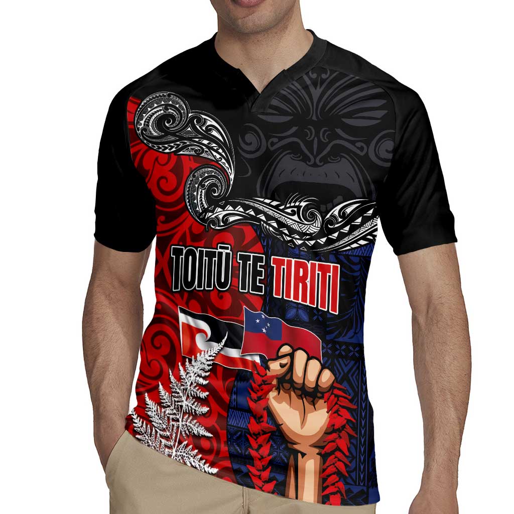 Aotearoa and Samoa Toitu Te Tiriti Rugby Jersey Honour the Treaty - Te Tiriti Is Us