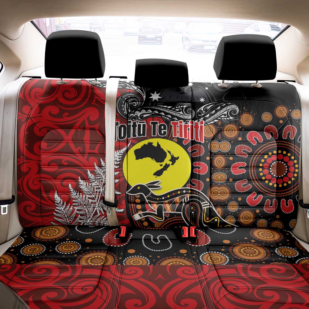 Aotearoa and Australia Toitu Te Tiriti Back Car Seat Cover Honour the Treaty - Te Tiriti Is Us