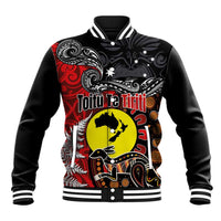 Aotearoa and Australia Toitu Te Tiriti Baseball Jacket Honour the Treaty - Te Tiriti Is Us