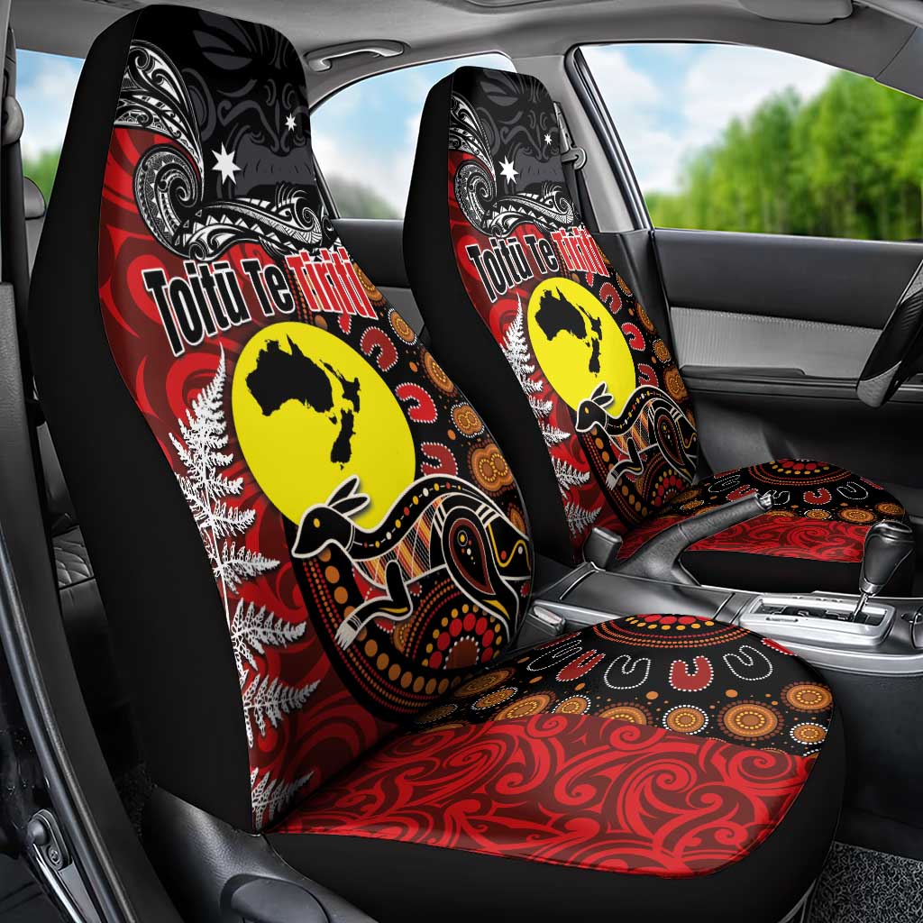 Aotearoa and Australia Toitu Te Tiriti Car Seat Cover Honour the Treaty - Te Tiriti Is Us LT03 - Polynesian Pride