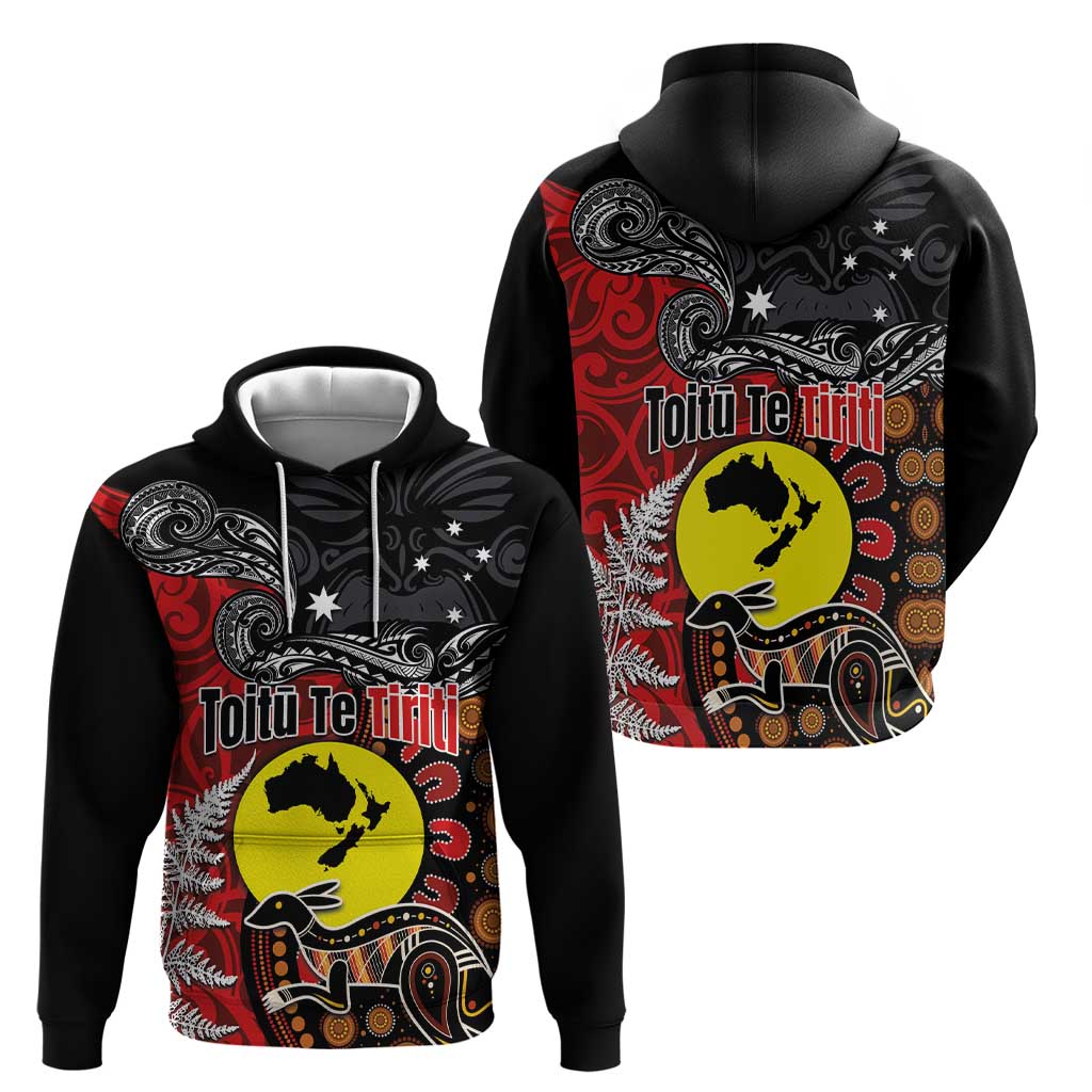 Aotearoa and Australia Toitu Te Tiriti Hoodie Honour the Treaty - Te Tiriti Is Us LT03 - Polynesian Pride