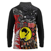 Aotearoa and Australia Toitu Te Tiriti Long Sleeve Polo Shirt Honour the Treaty - Te Tiriti Is Us LT03 - Polynesian Pride