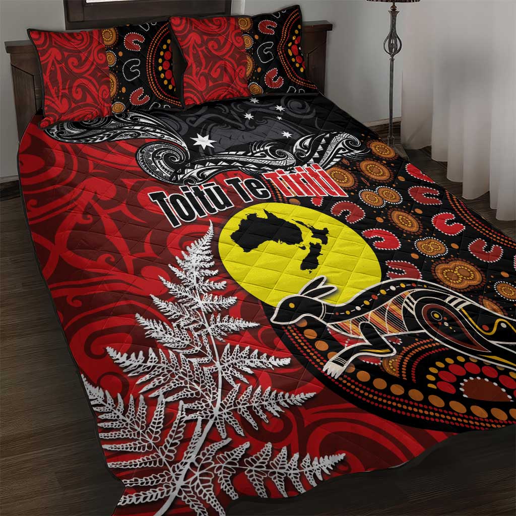 Aotearoa and Australia Toitu Te Tiriti Quilt Bed Set Honour the Treaty - Te Tiriti Is Us