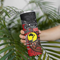 Aotearoa and Australia Toitu Te Tiriti Skinny Tumbler Honour the Treaty - Te Tiriti Is Us LT03 - Polynesian Pride