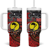 Aotearoa and Australia Toitu Te Tiriti Tumbler With Handle Honour the Treaty - Te Tiriti Is Us