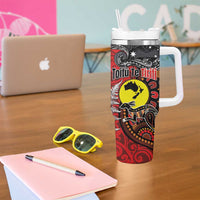 Aotearoa and Australia Toitu Te Tiriti Tumbler With Handle Honour the Treaty - Te Tiriti Is Us