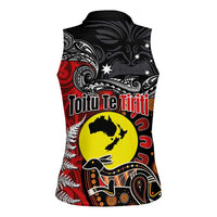 Aotearoa and Australia Toitu Te Tiriti Women Sleeveless Polo Shirt Honour the Treaty - Te Tiriti Is Us LT03 - Polynesian Pride