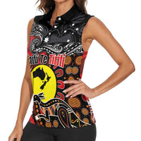Aotearoa and Australia Toitu Te Tiriti Women Sleeveless Polo Shirt Honour the Treaty - Te Tiriti Is Us LT03 - Polynesian Pride