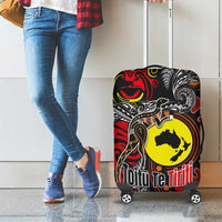 Aotearoa and Australia Toitu Te Tiriti Luggage Cover Honour the Treaty - Stand Together Stand Stronger LT03 - Polynesian Pride