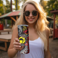 Aotearoa and Australia Toitu Te Tiriti Skinny Tumbler Honour the Treaty - Stand Together Stand Stronger LT03 - Polynesian Pride