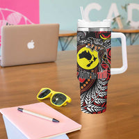 Aotearoa and Australia Toitu Te Tiriti Tumbler With Handle Honour the Treaty - Stand Together Stand Stronger