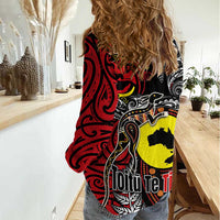 Aotearoa and Australia Toitu Te Tiriti Women Casual Shirt Honour the Treaty - Stand Together Stand Stronger
