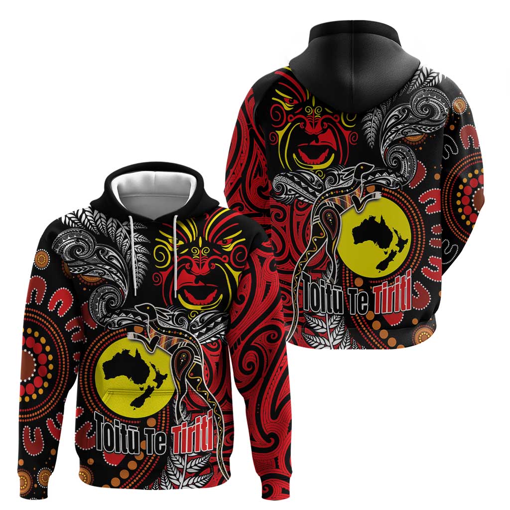 Aotearoa and Australia Toitu Te Tiriti Zip Hoodie Honour the Treaty - Stand Together Stand Stronger LT03 - Polynesian Pride