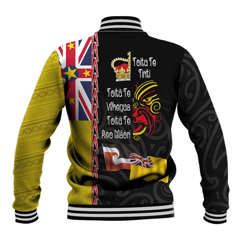 Aotearoa and Niue Toitu Te Tiriti Baseball Jacket Honour the Treaty - Fight Together Stand Together