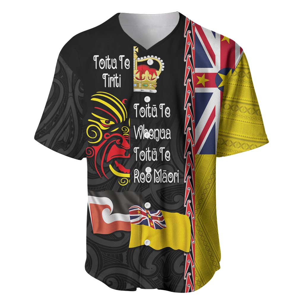 Aotearoa and Niue Toitu Te Tiriti Baseball Jersey Honour the Treaty - Fight Together Stand Together