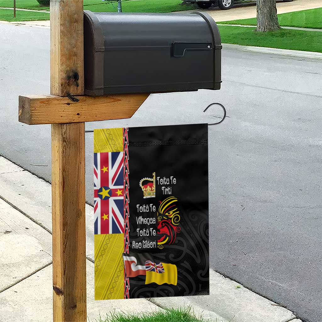 Aotearoa and Niue Toitu Te Tiriti Garden Flag Honour the Treaty - Fight Together Stand Together