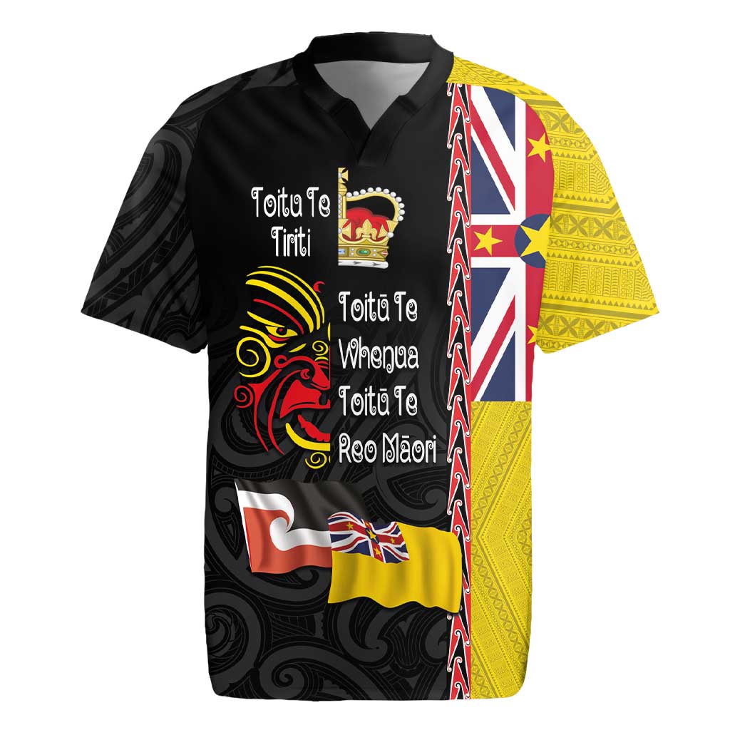 Aotearoa and Niue Toitu Te Tiriti Rugby Jersey Honour the Treaty - Fight Together Stand Together