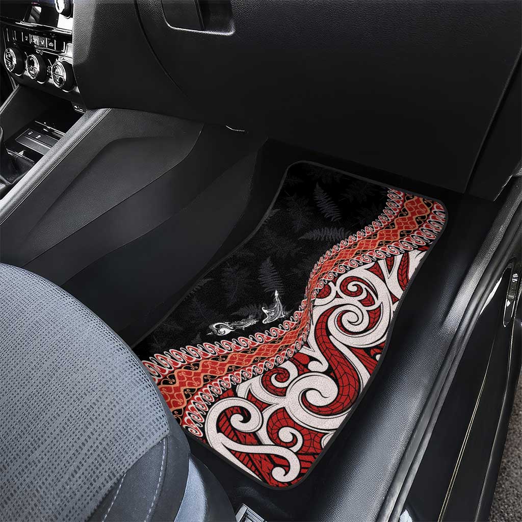 Aotearoa Maori Stylized Koru - Silver Ferns Car Mats