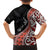 Aotearoa Maori Stylized Koru - Silver Ferns Family Matching Off The Shoulder Long Sleeve Dress and Hawaiian Shirt