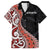 Aotearoa Maori Stylized Koru - Silver Ferns Family Matching Off The Shoulder Long Sleeve Dress and Hawaiian Shirt