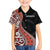 Aotearoa Maori Stylized Koru - Silver Ferns Family Matching Off The Shoulder Long Sleeve Dress and Hawaiian Shirt