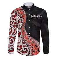 Aotearoa Maori Stylized Koru - Silver Ferns Family Matching Tank Maxi Dress and Hawaiian Shirt