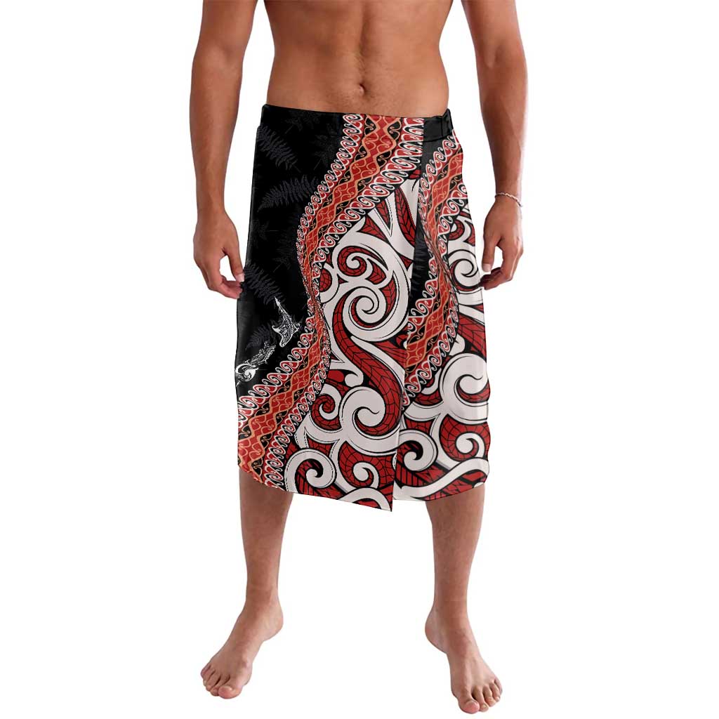 Aotearoa Maori Stylized Koru - Silver Ferns Lavalava