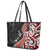 Aotearoa Maori Stylized Koru - Silver Ferns Leather Tote Bag