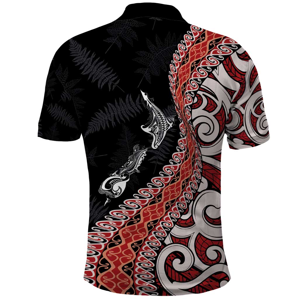 Aotearoa Maori Stylized Koru - Silver Ferns Polo Shirt