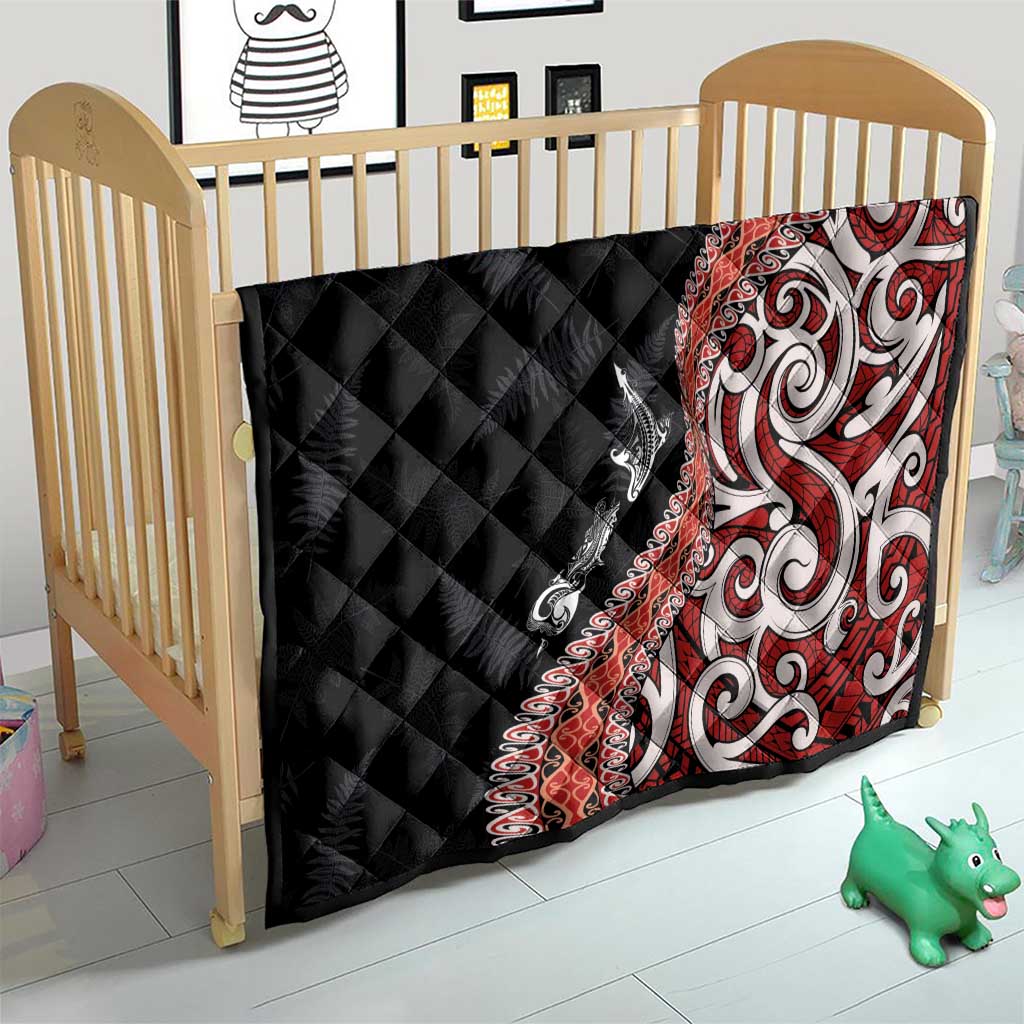 Aotearoa Maori Stylized Koru - Silver Ferns Quilt