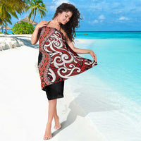 Aotearoa Maori Stylized Koru - Silver Ferns Sarong