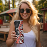 Aotearoa Maori Stylized Koru - Silver Ferns Skinny Tumbler