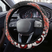 Aotearoa Maori Stylized Koru - Silver Ferns Steering Wheel Cover