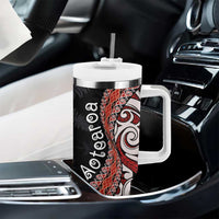 Aotearoa Maori Stylized Koru - Silver Ferns Tumbler With Handle