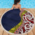 Aotearoa and Niue Beach Blanket Hiapo Maori Stylized Koru