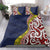 Aotearoa and Niue Bedding Set Hiapo Maori Stylized Koru