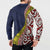 Aotearoa and Niue Button Sweatshirt Hiapo Maori Stylized Koru