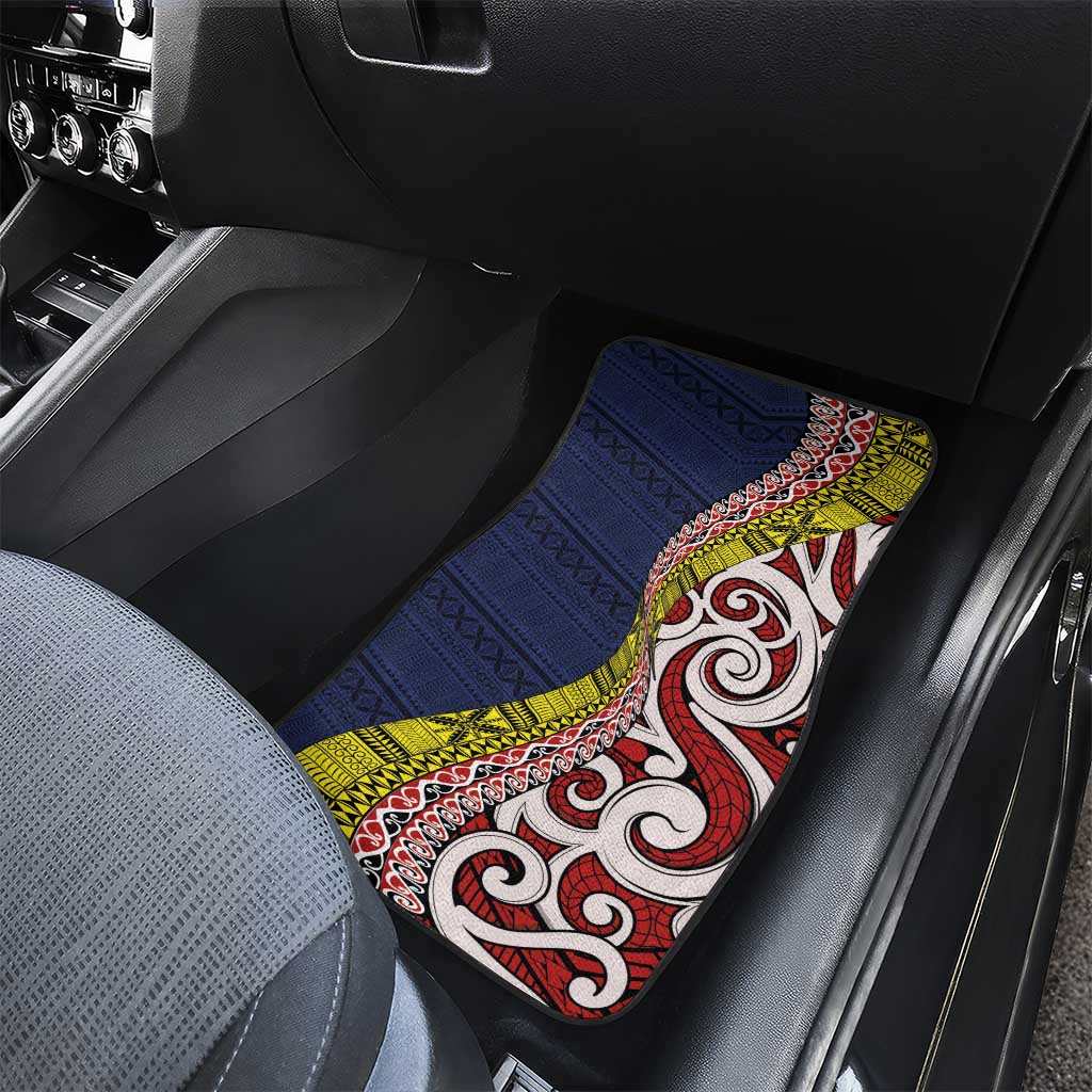 Aotearoa and Niue Car Mats Hiapo Maori Stylized Koru