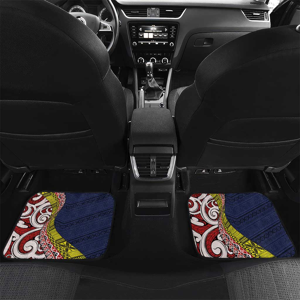 Aotearoa and Niue Car Mats Hiapo Maori Stylized Koru