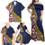 Aotearoa and Niue Family Matching Off Shoulder Maxi Dress and Hawaiian Shirt Hiapo Maori Stylized Koru