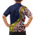 Aotearoa and Niue Family Matching Short Sleeve Bodycon Dress and Hawaiian Shirt Hiapo Maori Stylized Koru