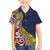 Aotearoa and Niue Kid Hawaiian Shirt Hiapo Maori Stylized Koru