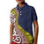 Aotearoa and Niue Kid Polo Shirt Hiapo Maori Stylized Koru