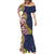 Aotearoa and Niue Mermaid Dress Hiapo Maori Stylized Koru